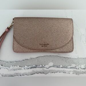 Kate Spade Metallic Rose Gold Clutch - NWOT